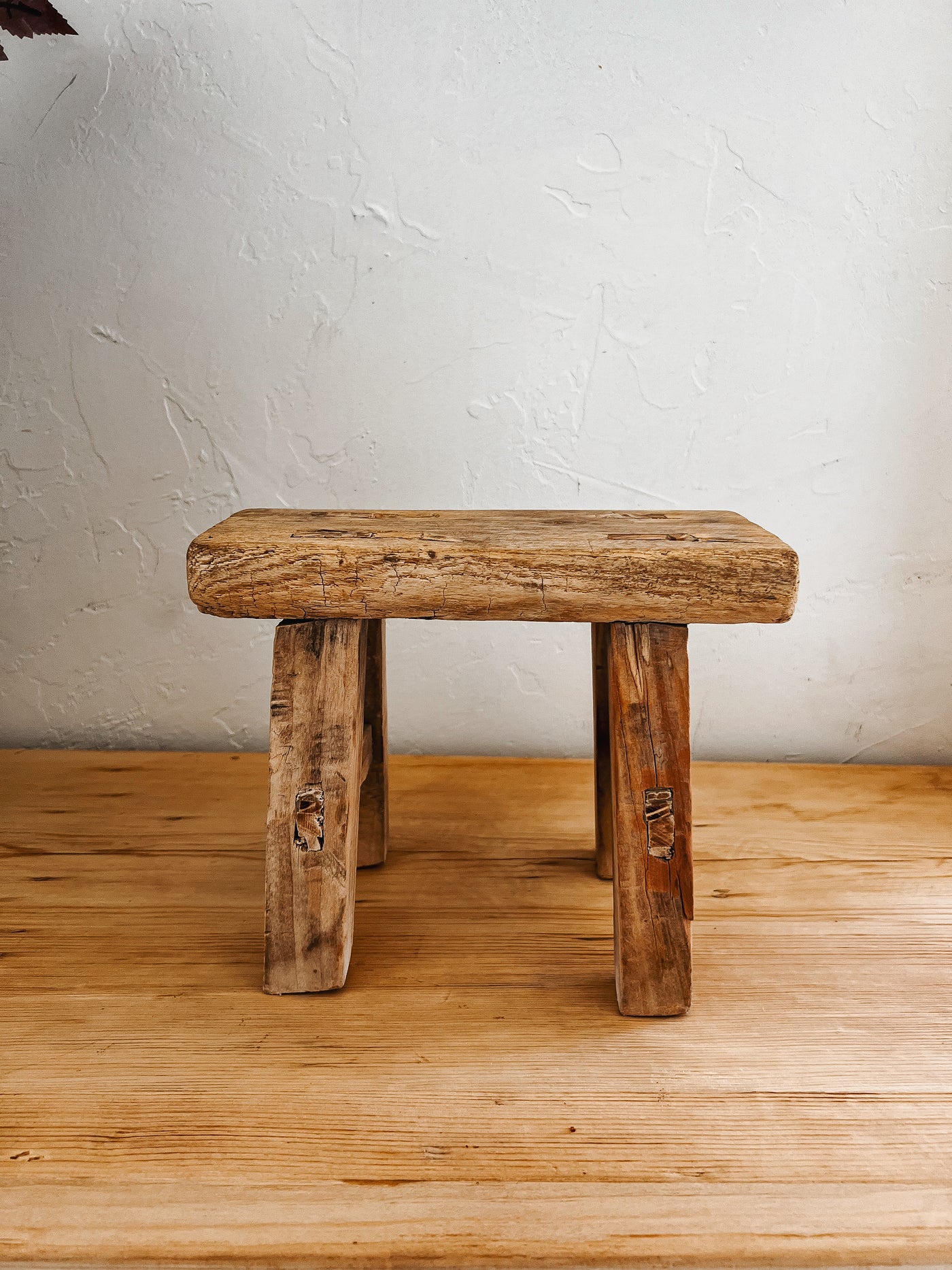 Mini Elm Wood Stool No. 1