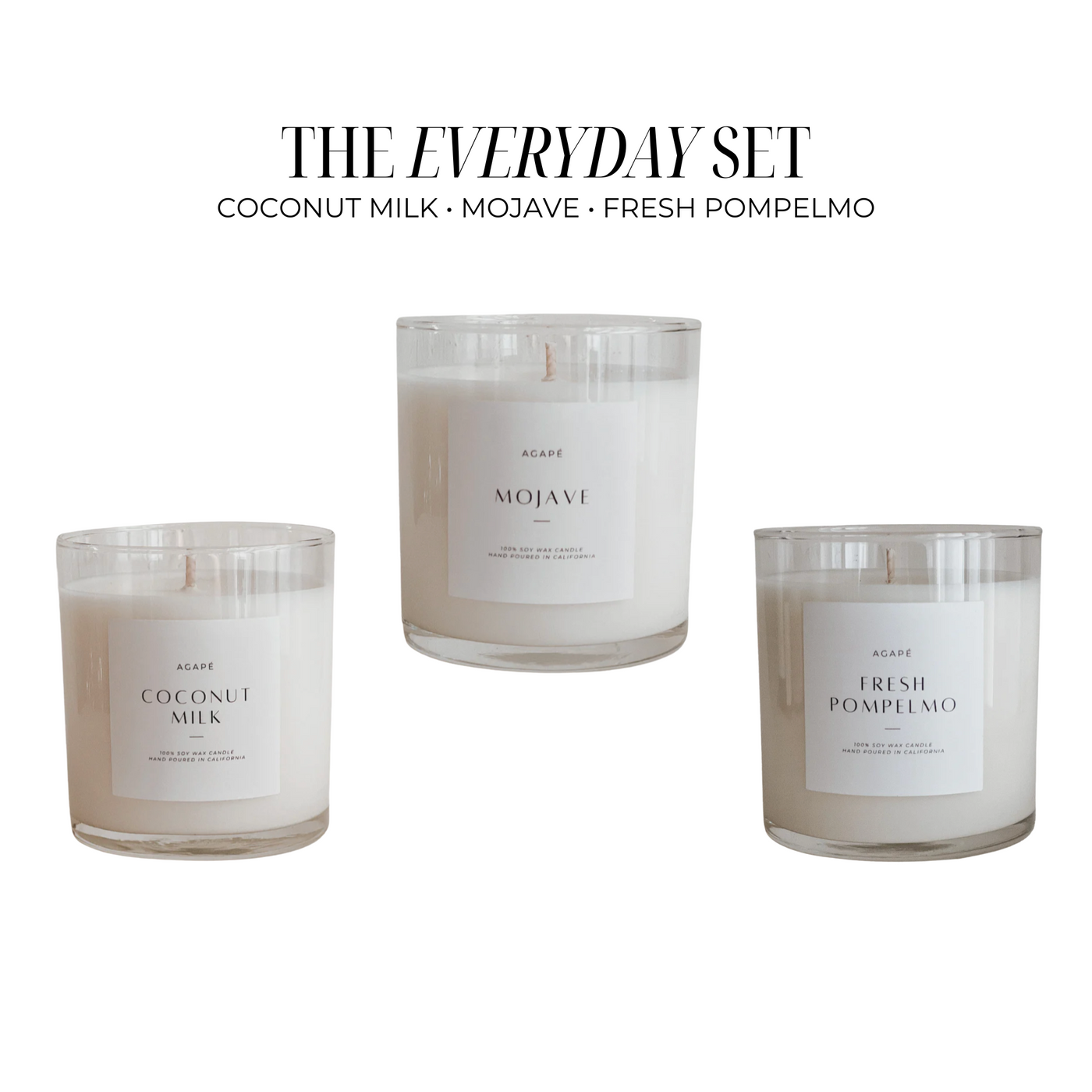 THE EVERYDAY SET // COCONUT MILK • MOJAVE • FRESH POMPELMO