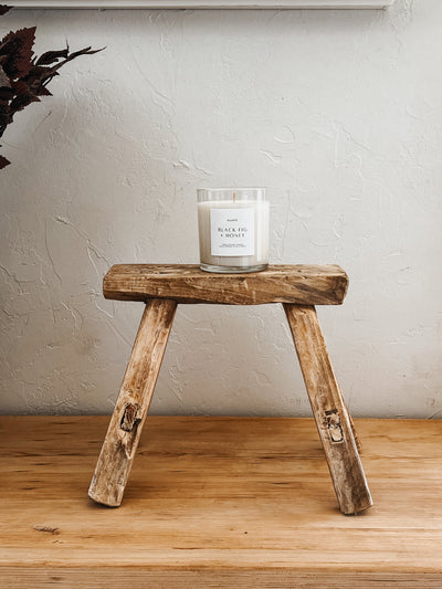 Mini Elm Wood Stool No. 4