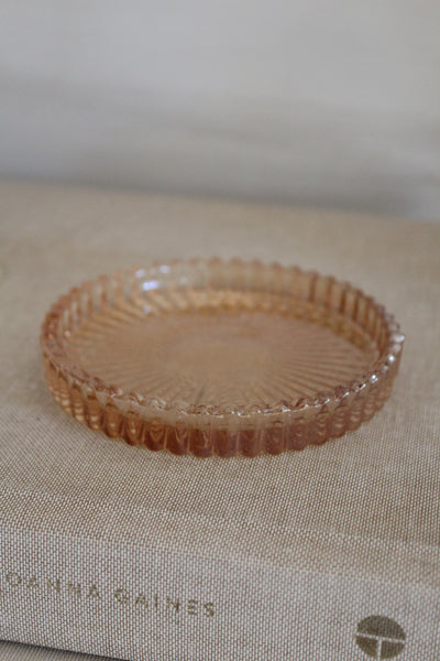 GLASS CANDLE HOLDER (AMBER)