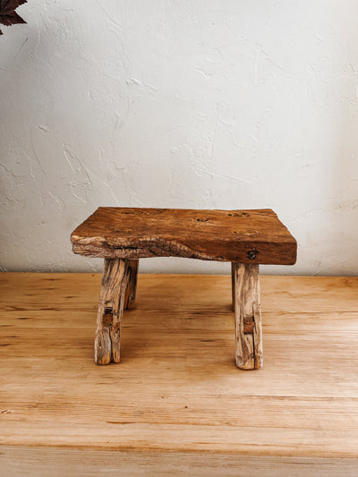 Mini Elm Wood Stool No. 2